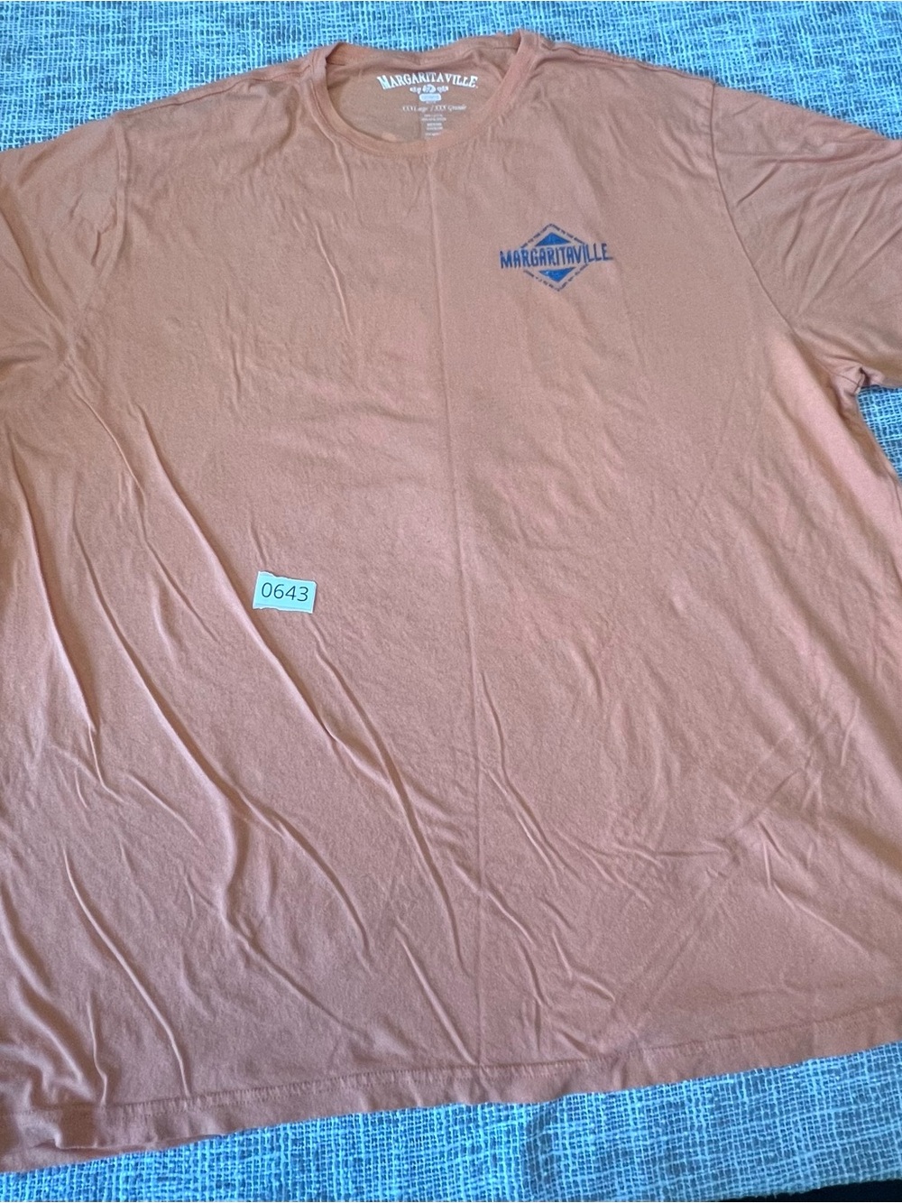 Margaritaville Men’s Short-Sleeve Crewneck T-Shirt - Rust Orange with Navy Logo